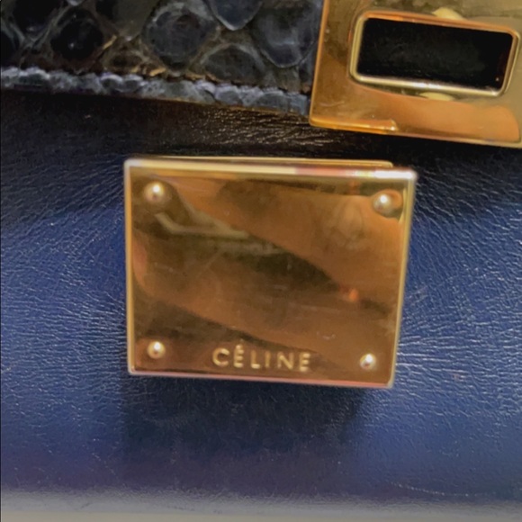 Celine Trapeze Leather Python bag - Picture 6 of 6